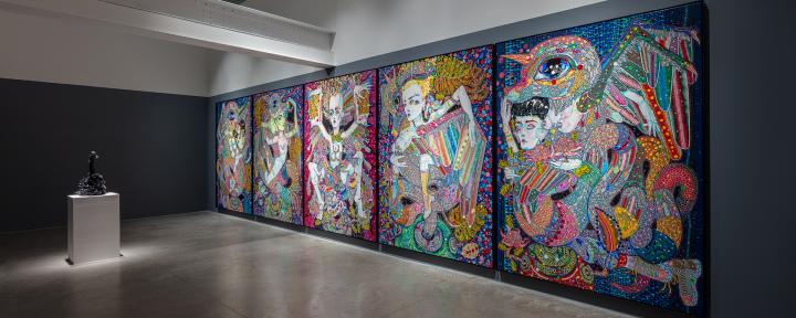 Del Kathryn Barton, sing blood wings sing, Albertz Benda, New York, installation view 5