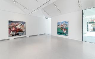 Ben Quilty: Free Fall, 2021. Installation image, Cromwell Place. Photo by Lucy Emms