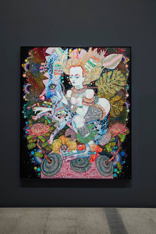 Del Kathryn Barton, the highway is a disco, National Gallery of Victoria, Installation view 11