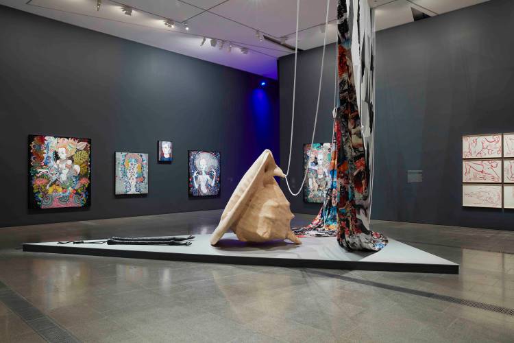 Del Kathryn Barton, the highway is a disco, National Gallery of Victoria, Installation view 13