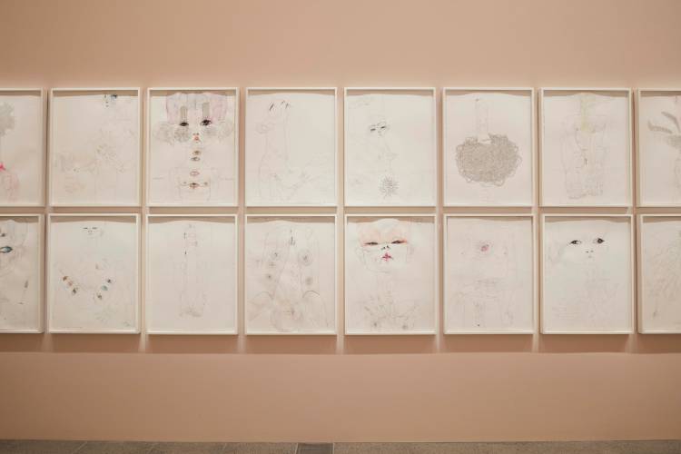 Del Kathryn Barton, the highway is a disco, National Gallery of Victoria, Installation view 17