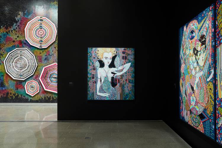 Del Kathryn Barton, the highway is a disco, National Gallery of Victoria, Installation view 5