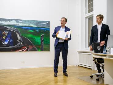 Rainer Fetting, Taxis Monsters and the Good Old Sea, Arndt Art Agency, Berlin, Opening Reception 1