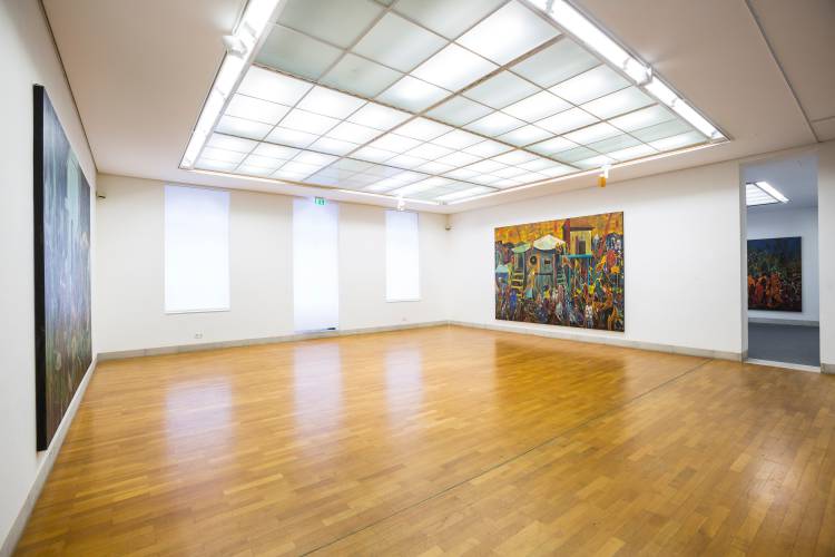 Rodel Tapaya, Bright Coloured Butterflies, Galerie Sindelfingen, Installation view 3