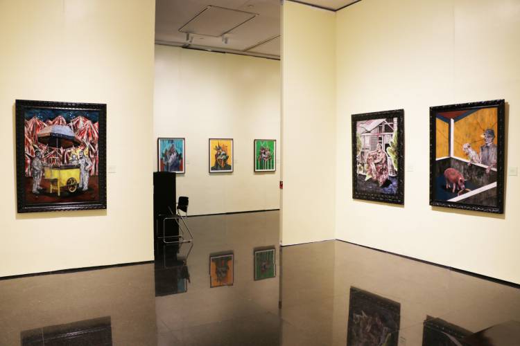 Rodel Tapaya, Urban Labyrinth, Ayala Museum, Installation view 3