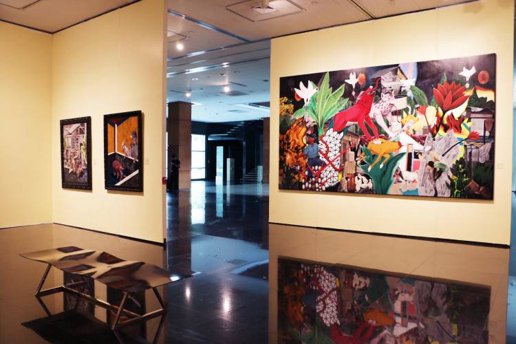 Rodel Tapaya, Urban Labyrinth, Ayala Museum, Installation view 7