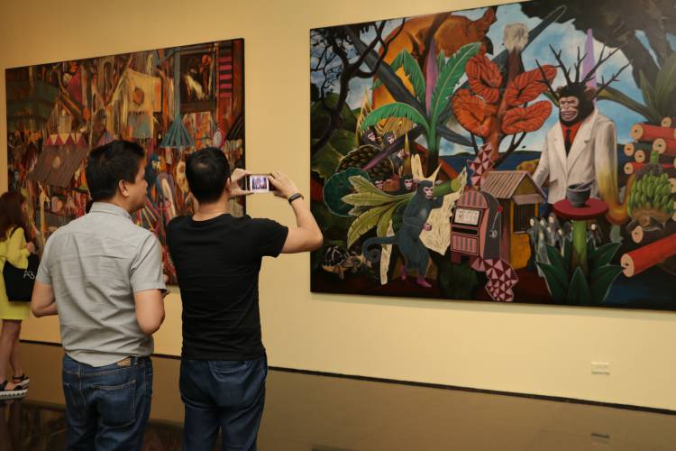 Rodel Tapaya, Urban Labyrinth, Ayala Museum, Opening Reception 15.JPG