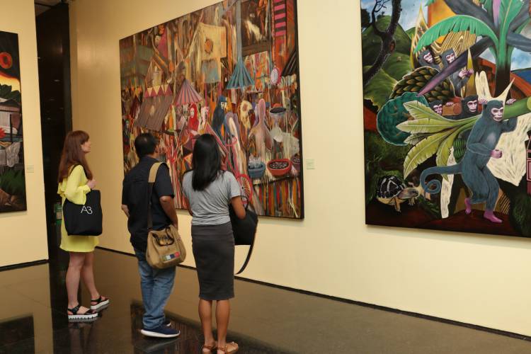 Rodel Tapaya, Urban Labyrinth, Ayala Museum, Opening Reception 16.JPG