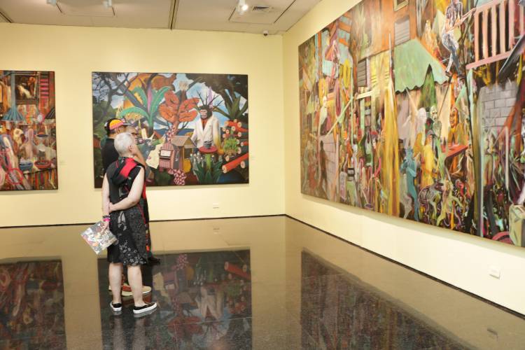 Rodel Tapaya, Urban Labyrinth, Ayala Museum, Opening Reception 22.JPG