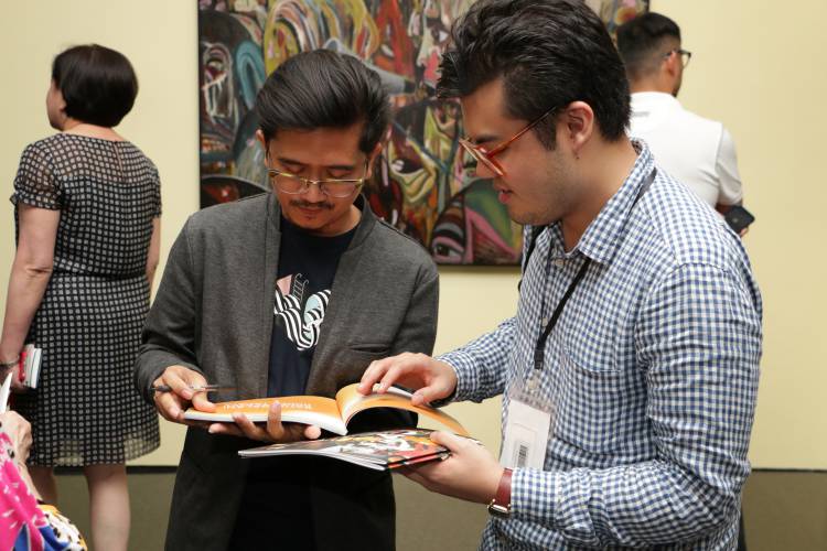 Rodel Tapaya, Urban Labyrinth, Ayala Museum, Opening Reception 24.JPG