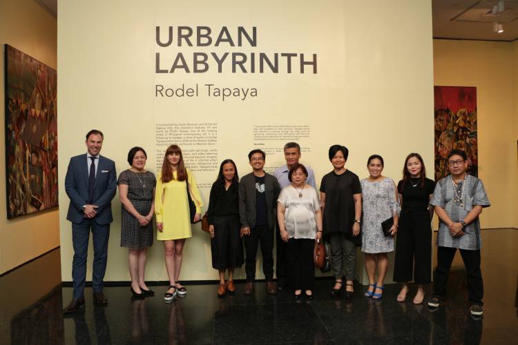 Rodel Tapaya, Urban Labyrinth, Ayala Museum, Opening Reception 7.JPG