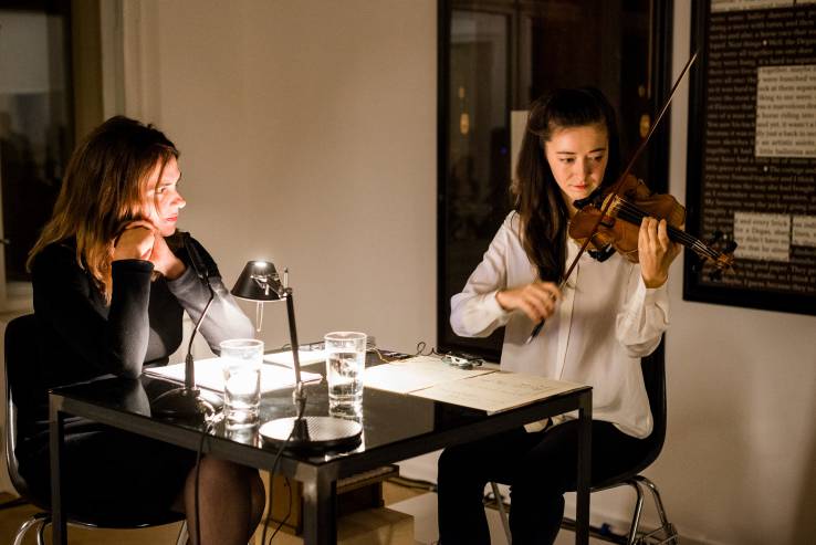 Sophie Calle Text Reading, Arndt Art Agency, Berlin, 4 November 2016, Stephanie Eidt and Ayumi Paul 2